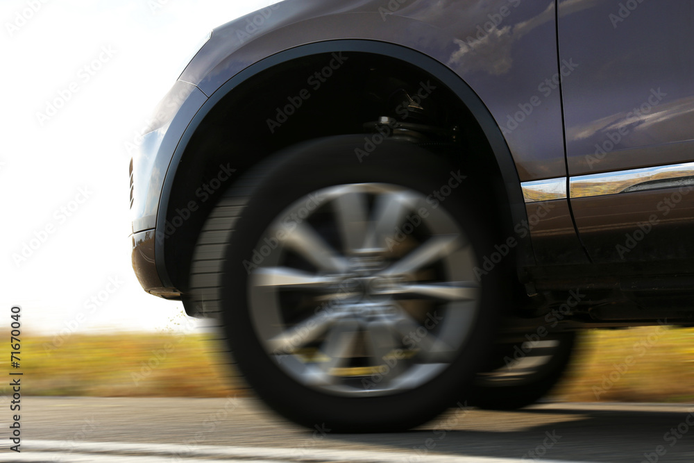 Car on road