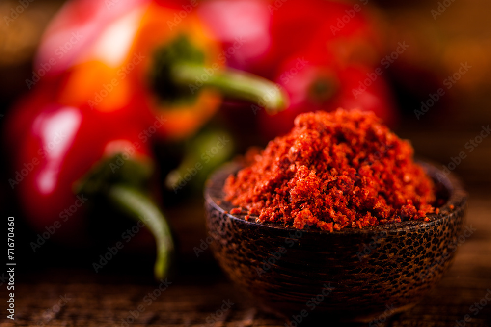 Traditional spices, oriental theme with seasoning
