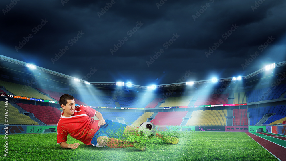 Obraz premium Football kick