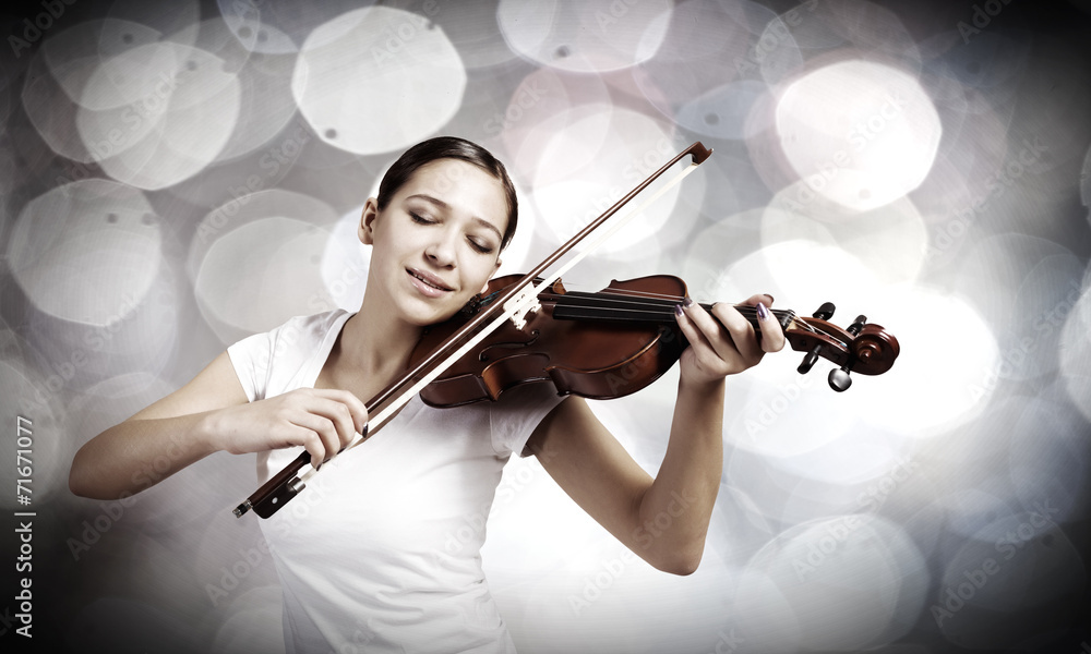 Fototapeta premium Girl violinist