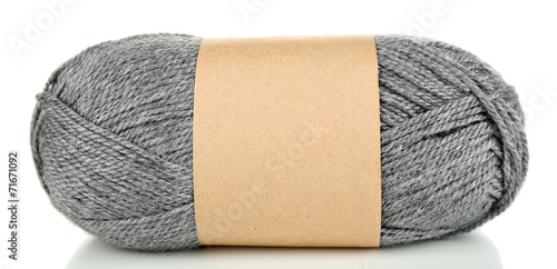 Knitting yarn isolated on white