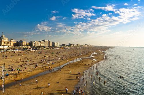 Quadro em tela The Beach by Sunset in Scheveningen in The Hague