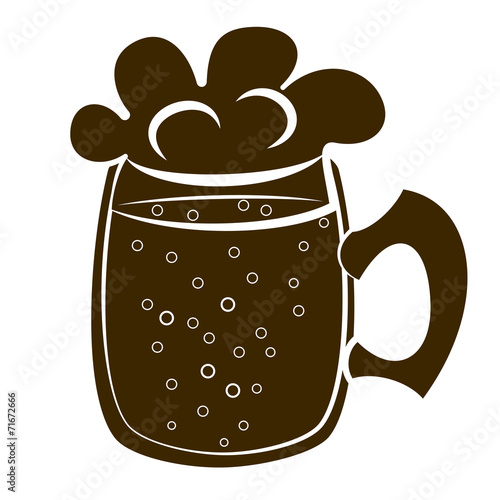 beer mug silhouette vector