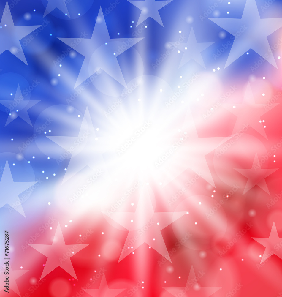 Fototapeta premium Happy 4th of July card with place for text