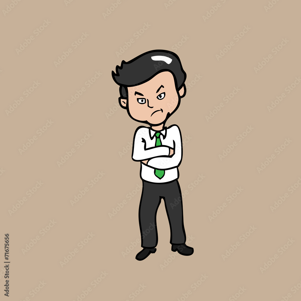 Businessman young worker cartoon Businessman young worker cartoon