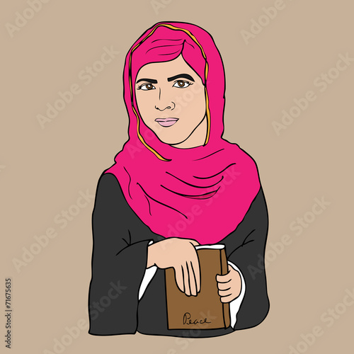 Islam girl and book photo