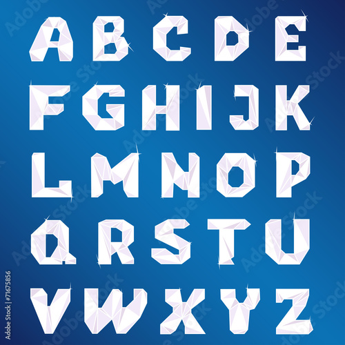 crystal alphabet for design