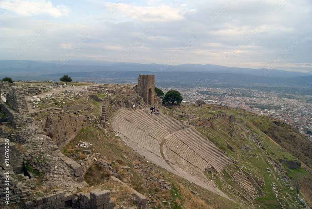 Fototapeta premium Ancient theatre on the slope, Pergam