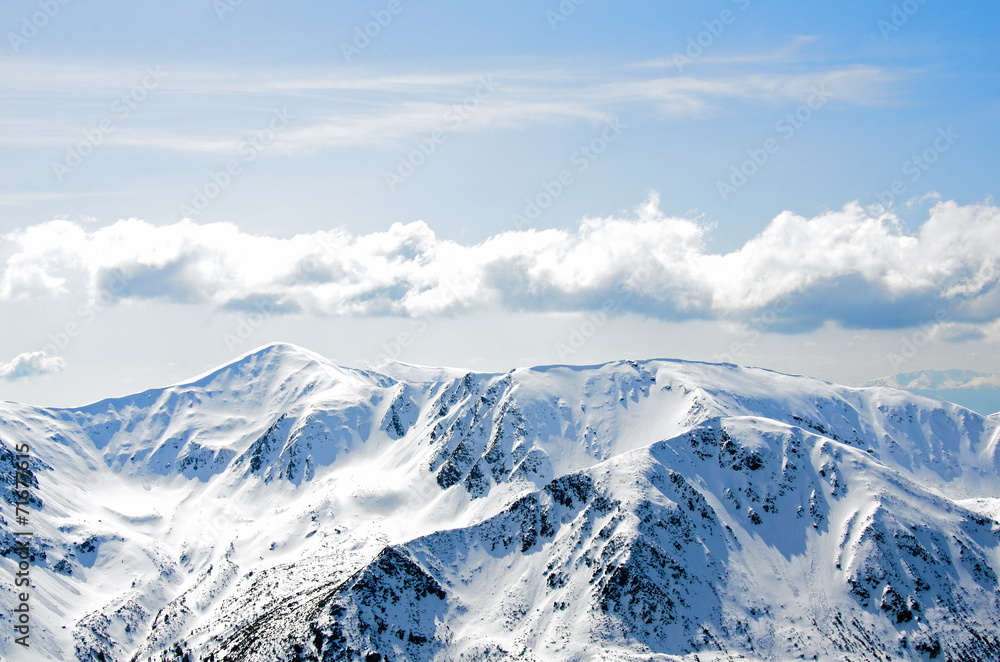 winter panorama of mountains