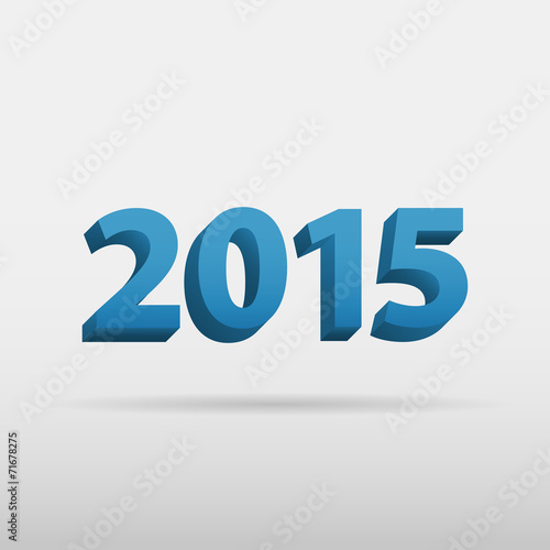 Year 2015 in 3d