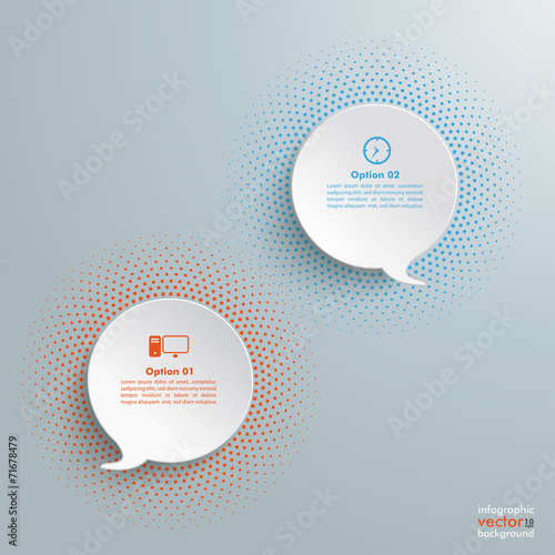 2 Speech Bubbles Halftone