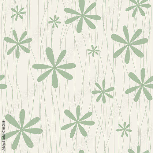 Fototapeta Naklejka Na Ścianę i Meble -  Retro floral background with camomiles