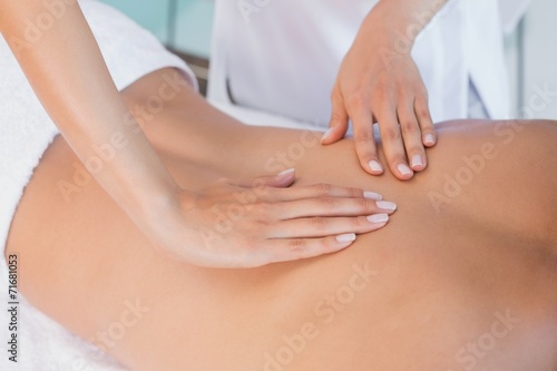 Fototapeta Naklejka Na Ścianę i Meble -  Close up of back massage at spa center