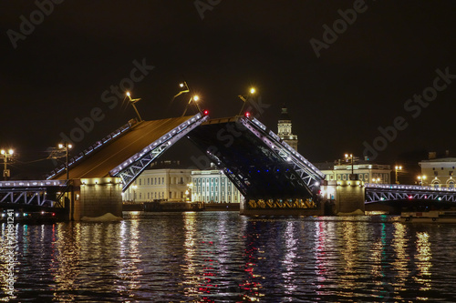 The Palace Bridge in St Petersburg Russia © alarico73