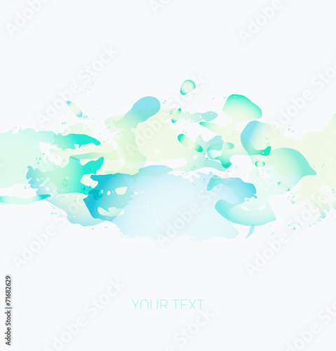Colorful watercolor spots on a white background
