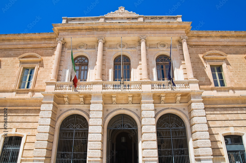 Town Hall Building. Fasano. Puglia. Italy.