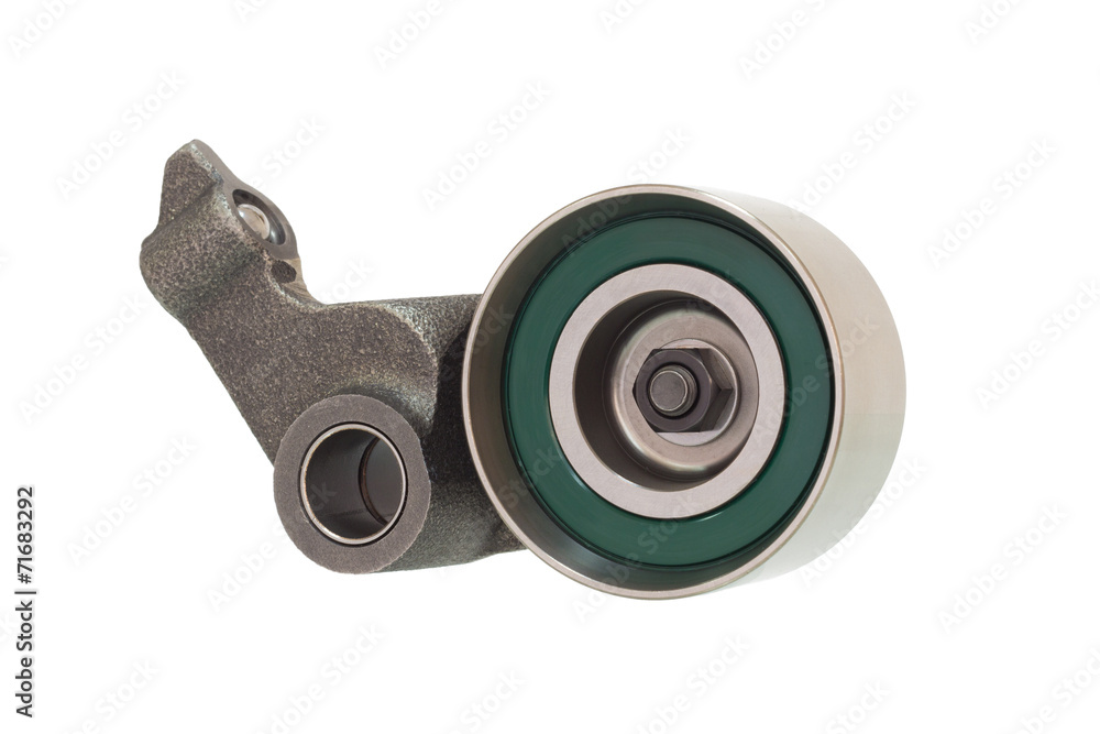 pulleys isolated on white. engine parts for V-belt pulleys isolated on white. engine parts for V-belt