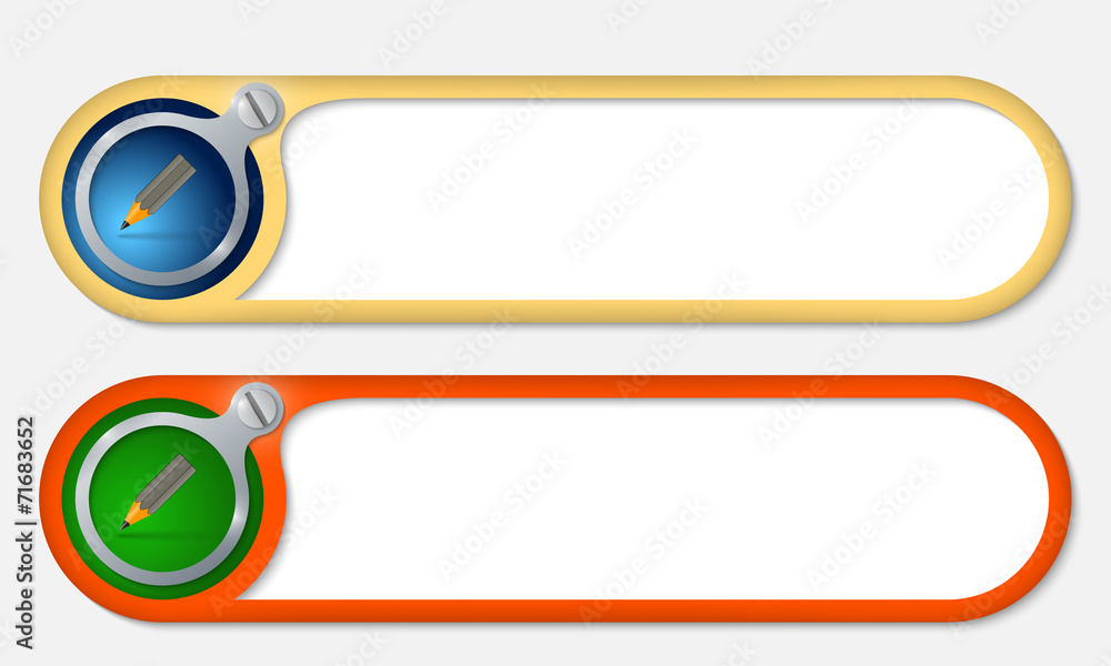 vector buttons with screw and pencil vector buttons with screw and pencil