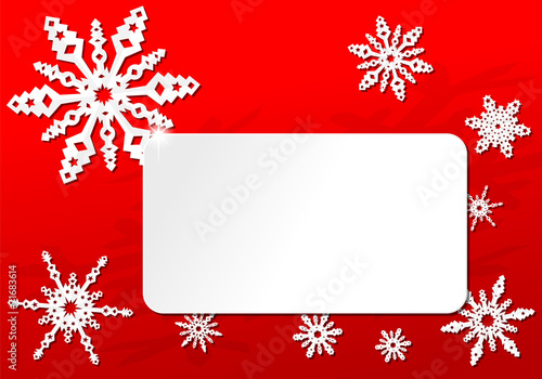 Papier Origami Weihnachts Schneeflocken Karte