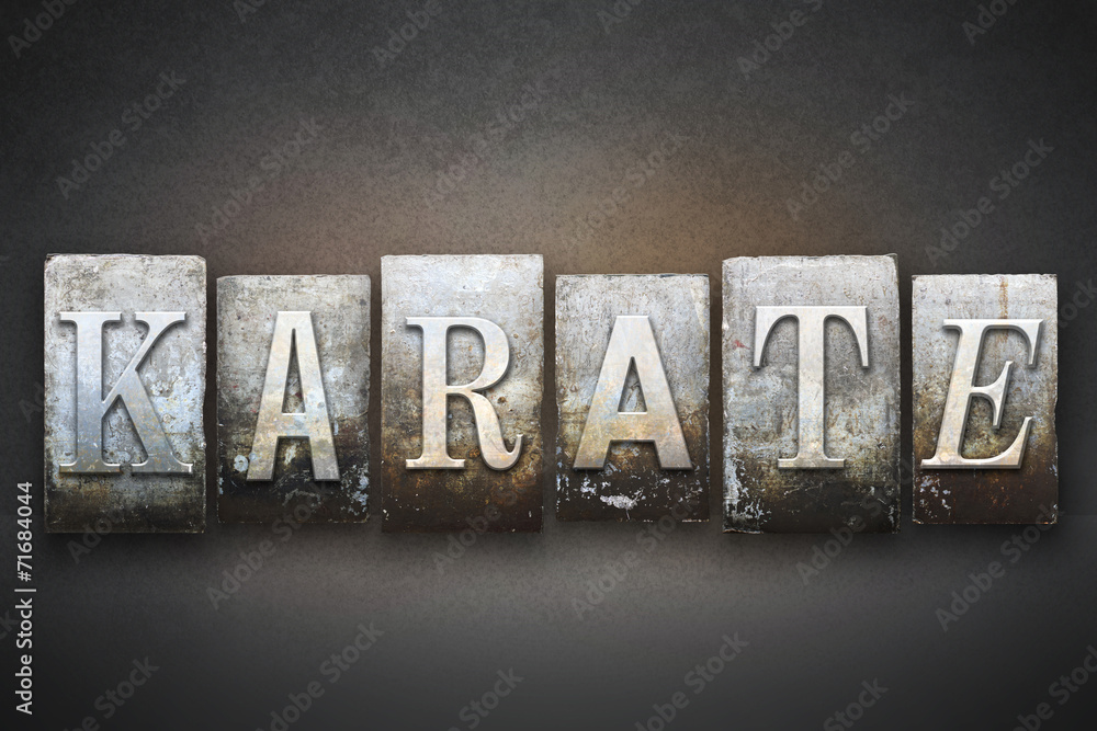 Obraz premium Karate Letterpress