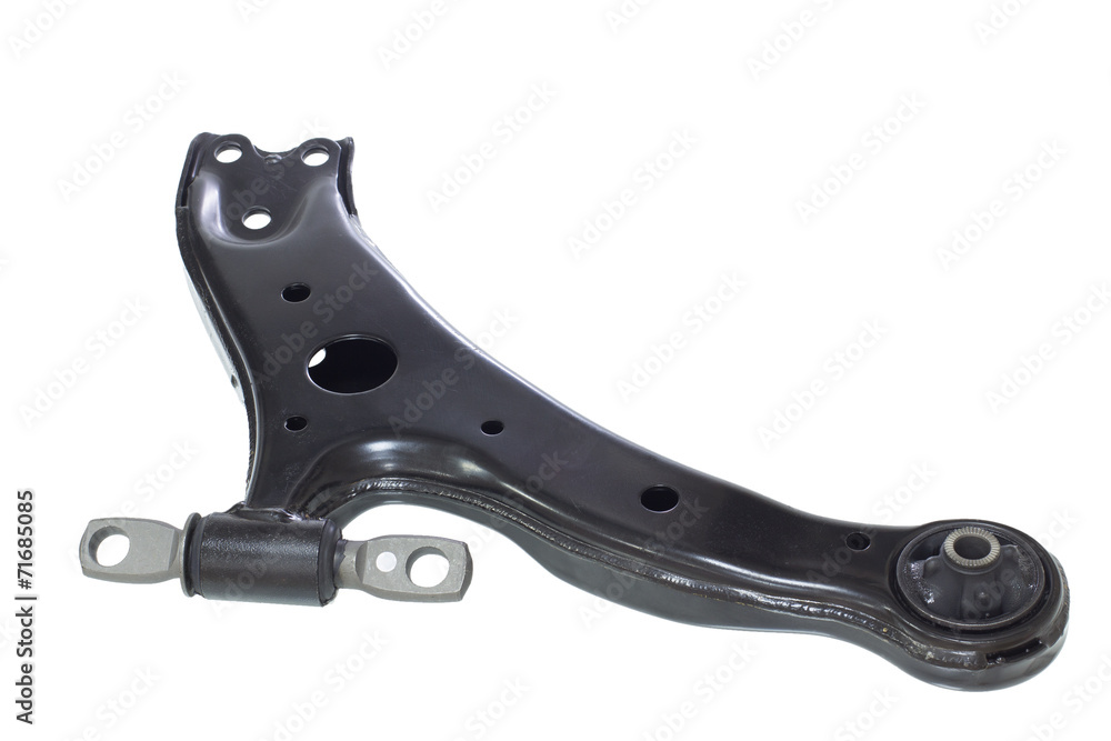 car lever front suspension on a white background car lever front suspension on a white background