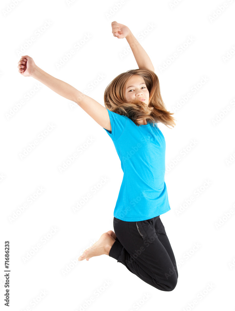 Fototapeta premium young girl jumping