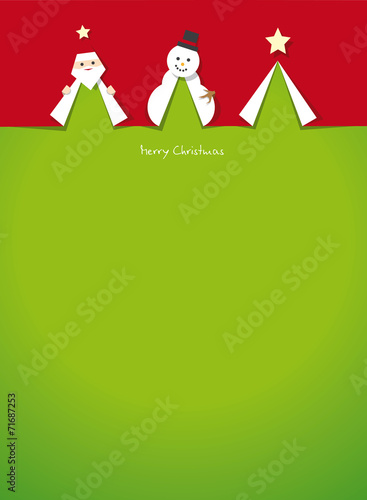 christmas cards cut outs vector