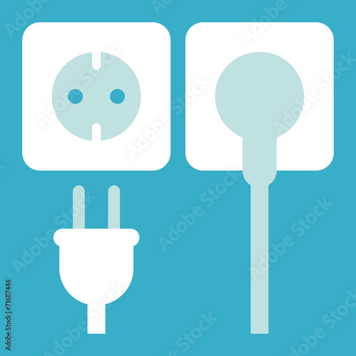 Plug and socket icon