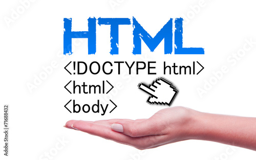 Html concept and hands