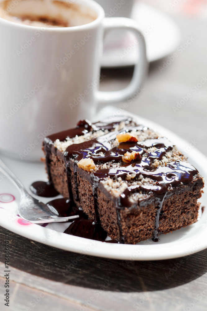 coffee with brownie coffee with brownie