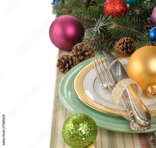 holiday decorations and cutlery