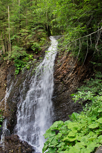 falls Guk in the Carpathians  Ukraine