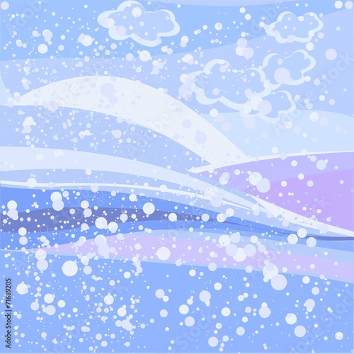 Background with winter landscape