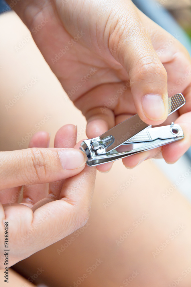 hand manicure with nail clipper hand manicure with nail clipper