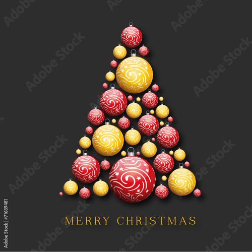 fond abstrait-boules de noël