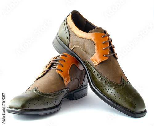 Men's Spectator Style Dress Shoes isolated