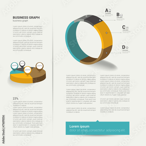 Modern flat page layout with text and chart diagram.