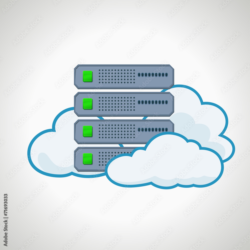 Cloud technologies. Computer icon server. design element Cloud technologies. Computer icon server. design element