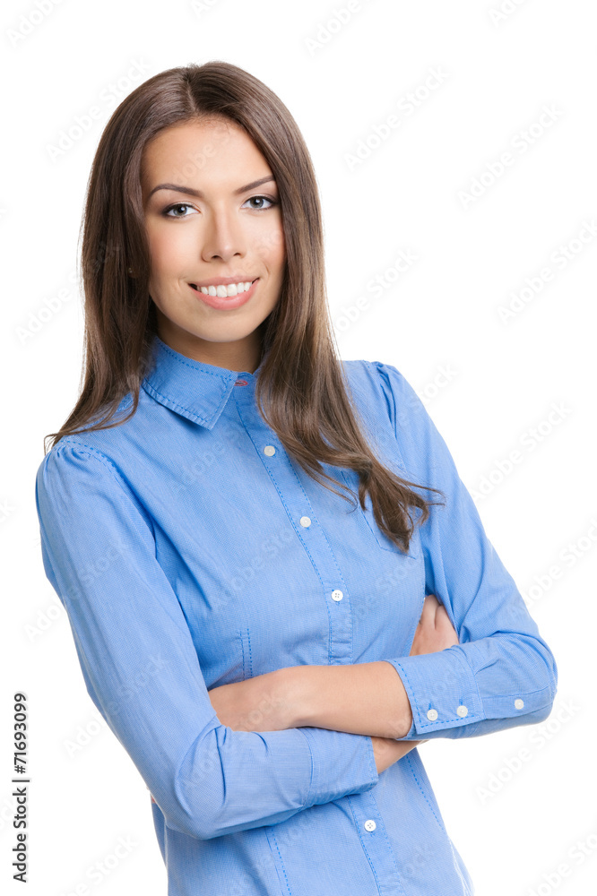 Portrait of smiling businesswoman, isolated Portrait of smiling businesswoman, isolated