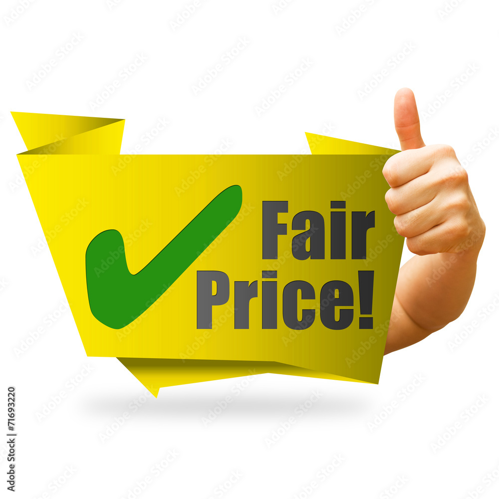 Fair Price! Button, Icon Stock Photo