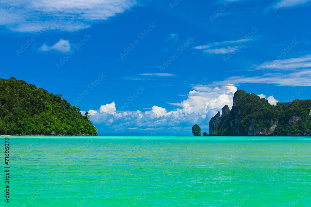 Tranquil Bay Blue Seascape