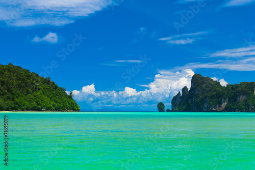 Tranquil Bay Blue Seascape