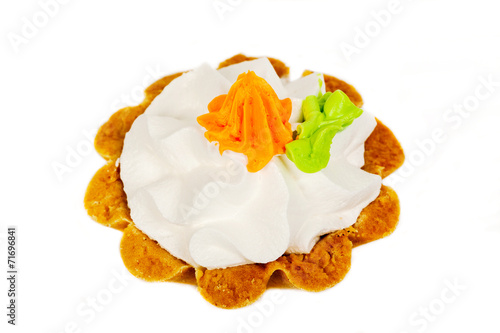 tarts on white background