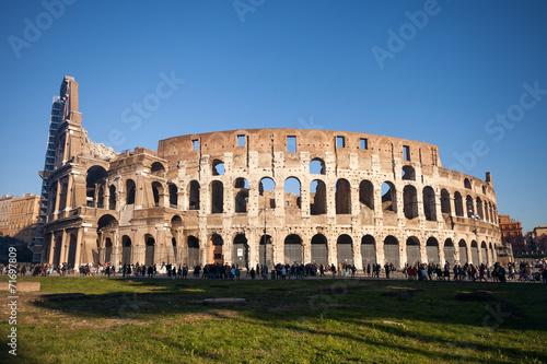 Famous Colosseum in Rome, Italy
