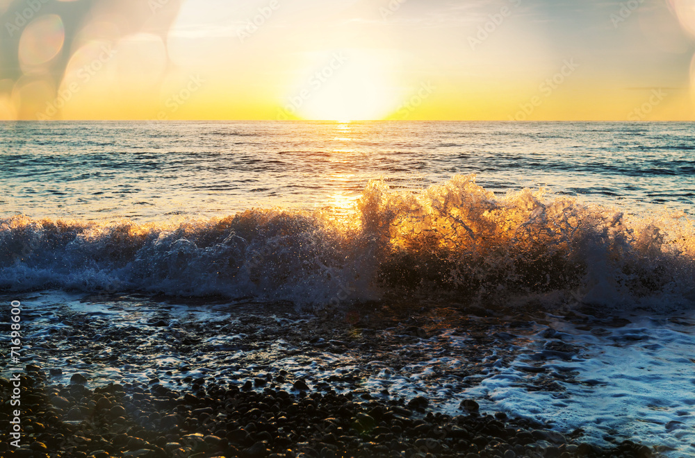 Naklejka premium Sea sunset