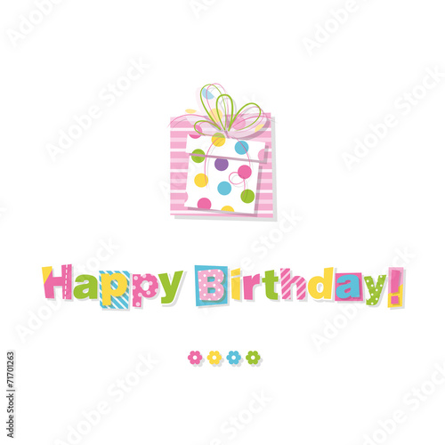 happy birthday gift greeting card