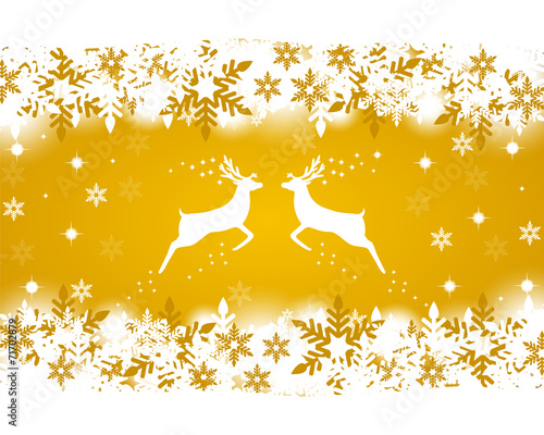 Reindeer with stars, snowflakes and glitter