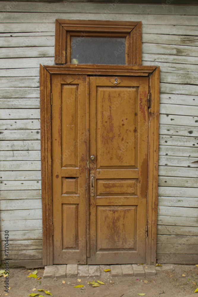 Old wooden door