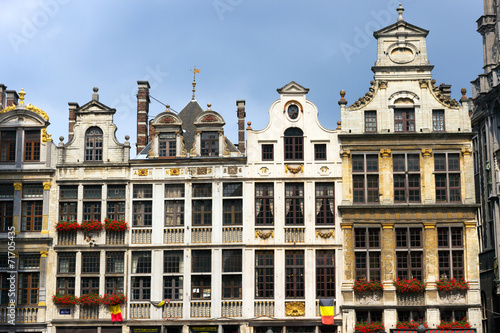 Buildings at Market square in Brussels. Belgium