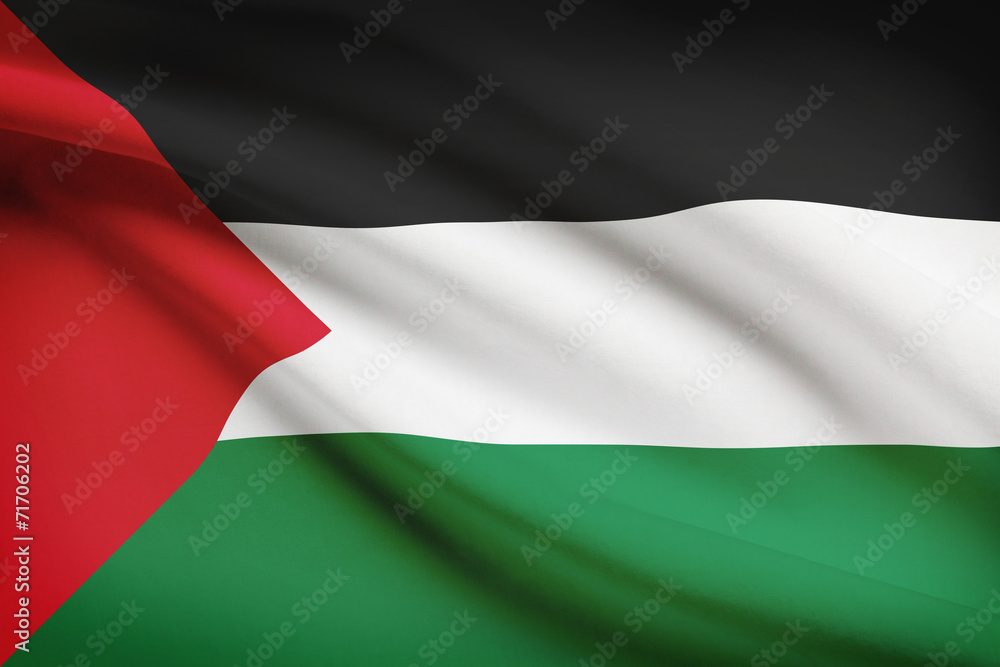 Flag blowing in the wind series - Palestine Flag blowing in the wind series - Palestine